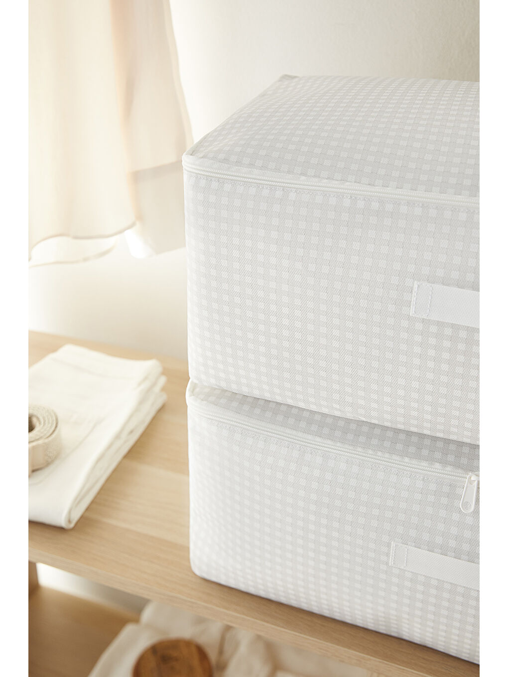 4'lü Orta Boy Gri Pötikare Hurç Set 52 x 28 x 21 cm-4