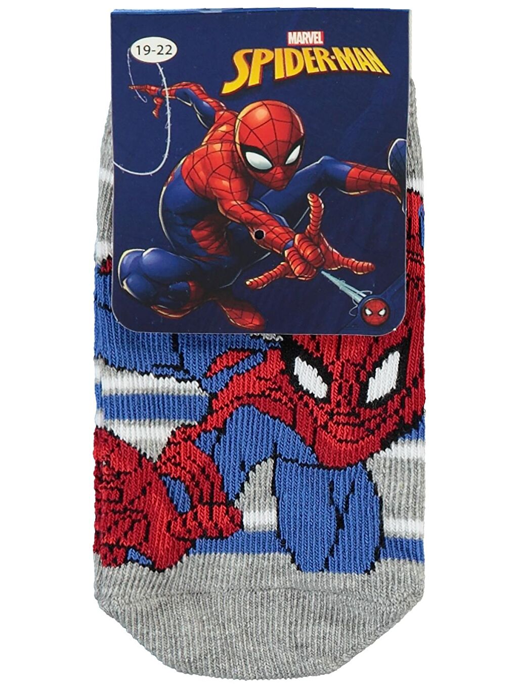 Civil Gri Spiderman Erkek Çocuk Çorap 3-11 Yaş Gri