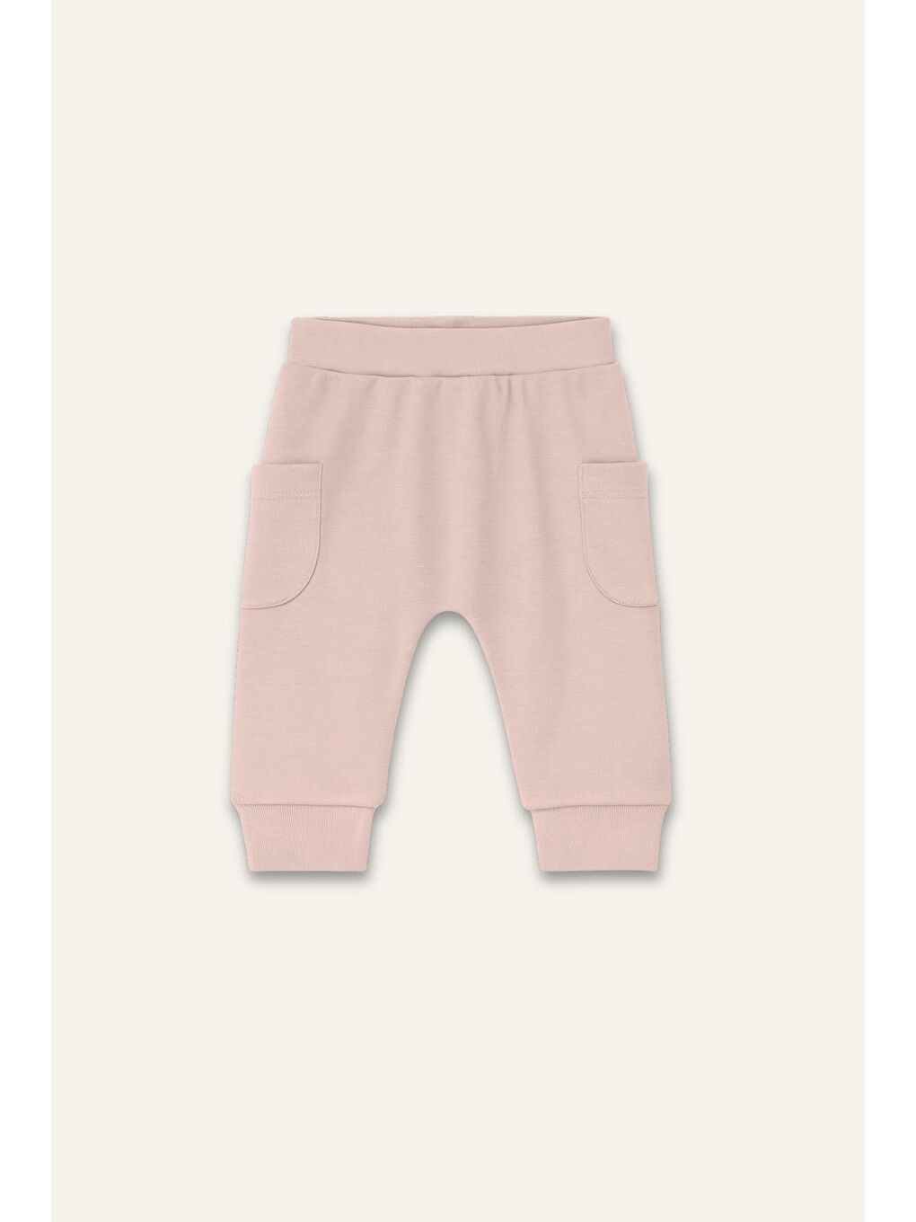 Pembe Unisex Bebek Organik İkili Takım - Pudra-1