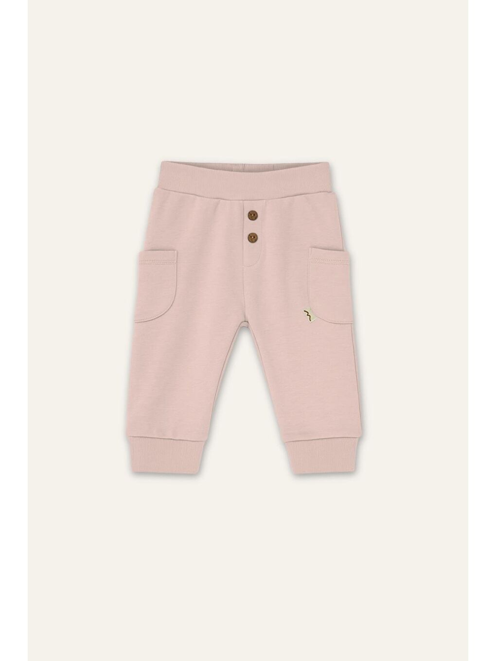 Pembe Unisex Bebek Organik İkili Takım - Pudra-3