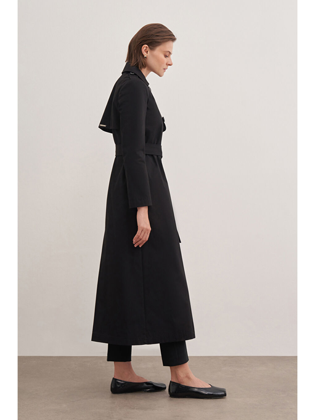Siyah Kuşaklı Trençkot-2
