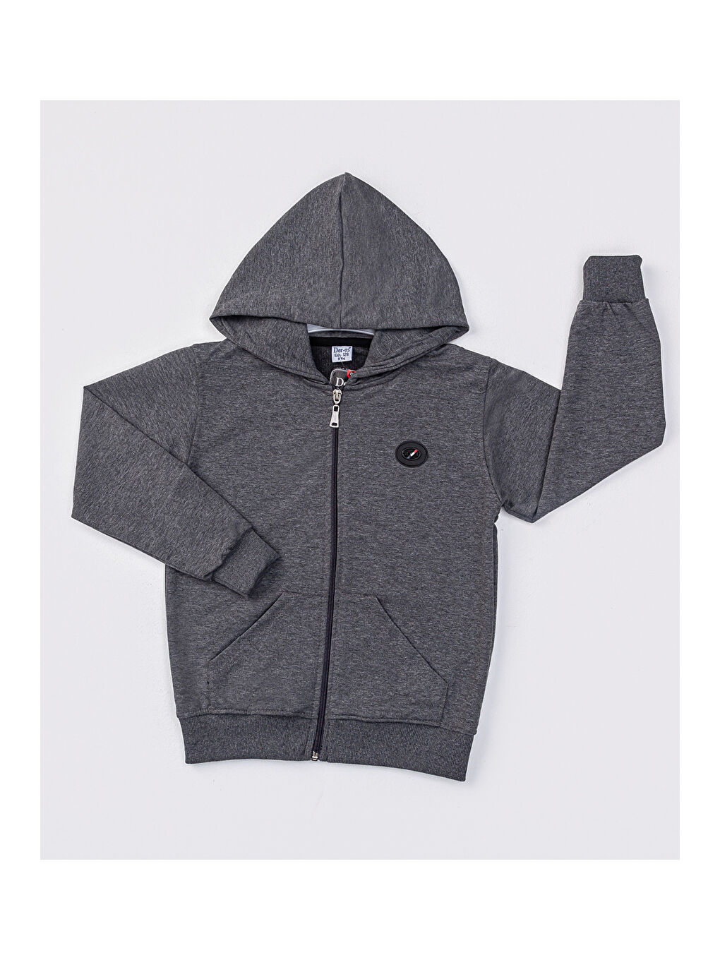 Gri Kapüşonlu Erkek Çocuk Sweat SW 9051