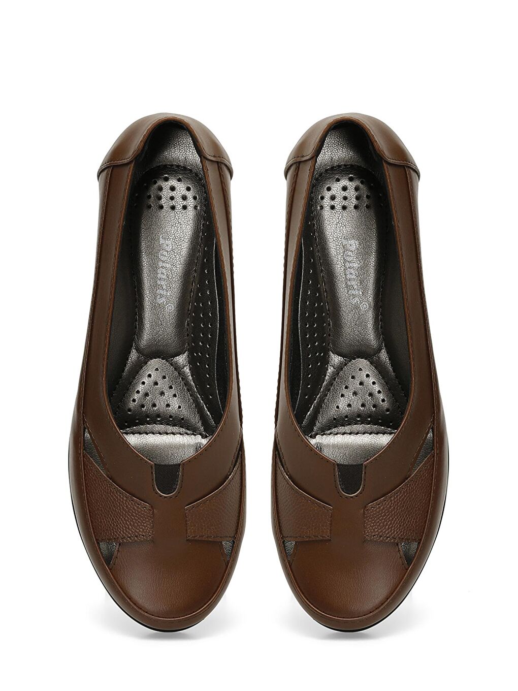 Kahverengi 166006.Z4FX Taba Kadın Dolgu Ayakkabı-3