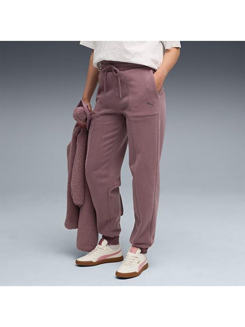 Her High Waist Kadın Mor Eşofman Altı-1