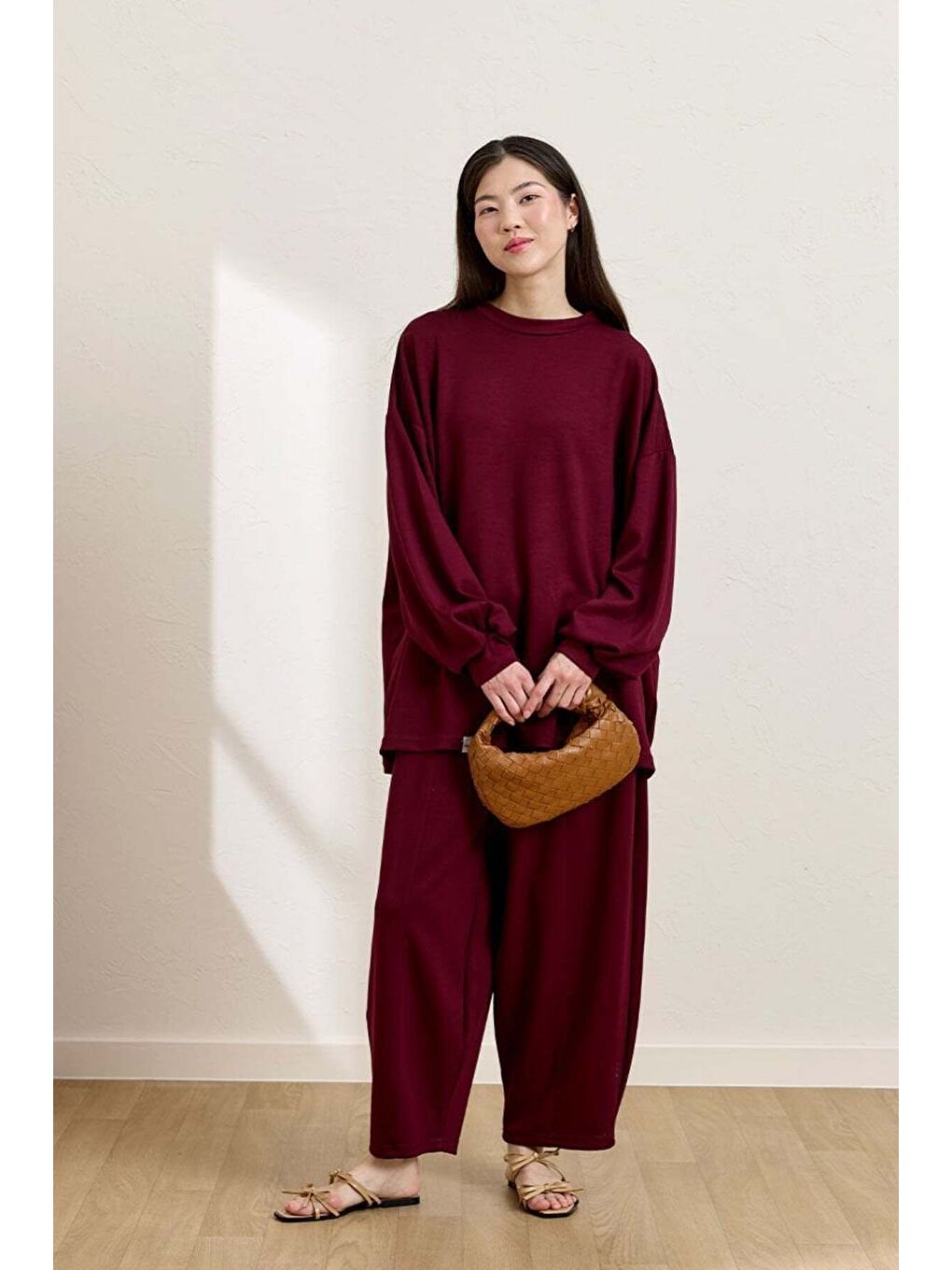 Bordo Şalvar Takım-2