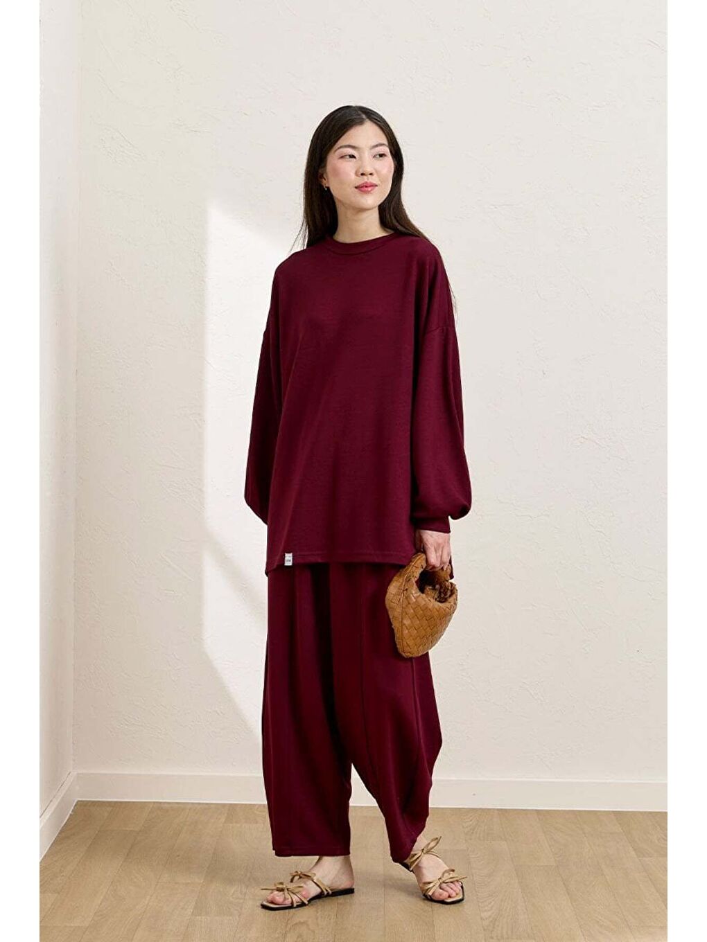 Bordo Şalvar Takım-3