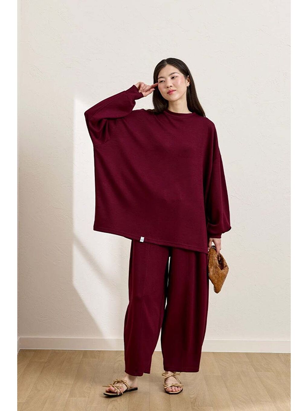 Bordo Şalvar Takım-4