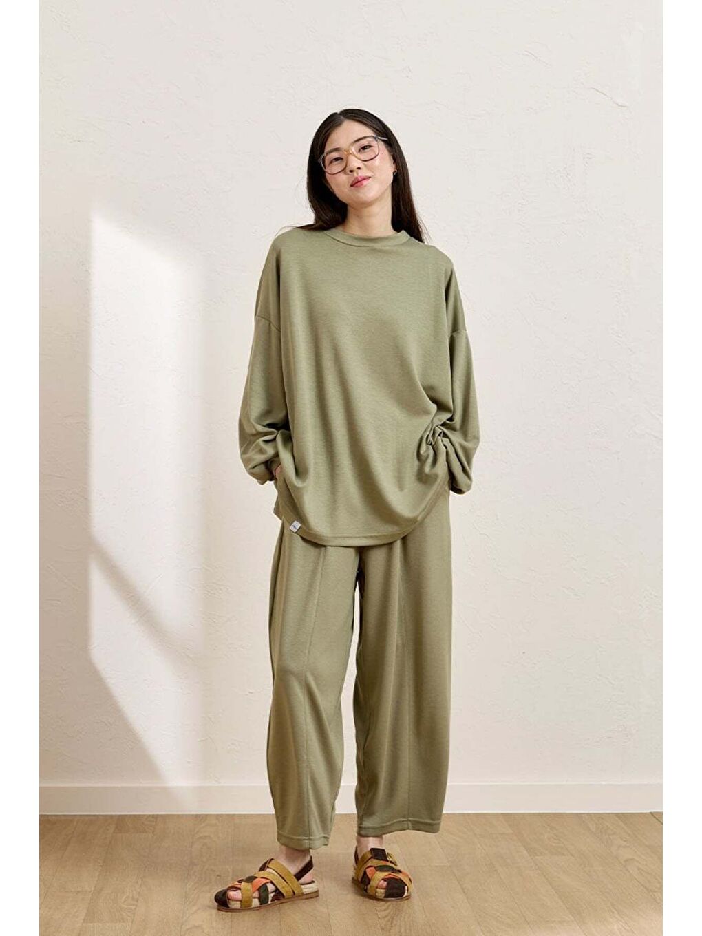 Yeşil Çağla Şalvar Takım-2