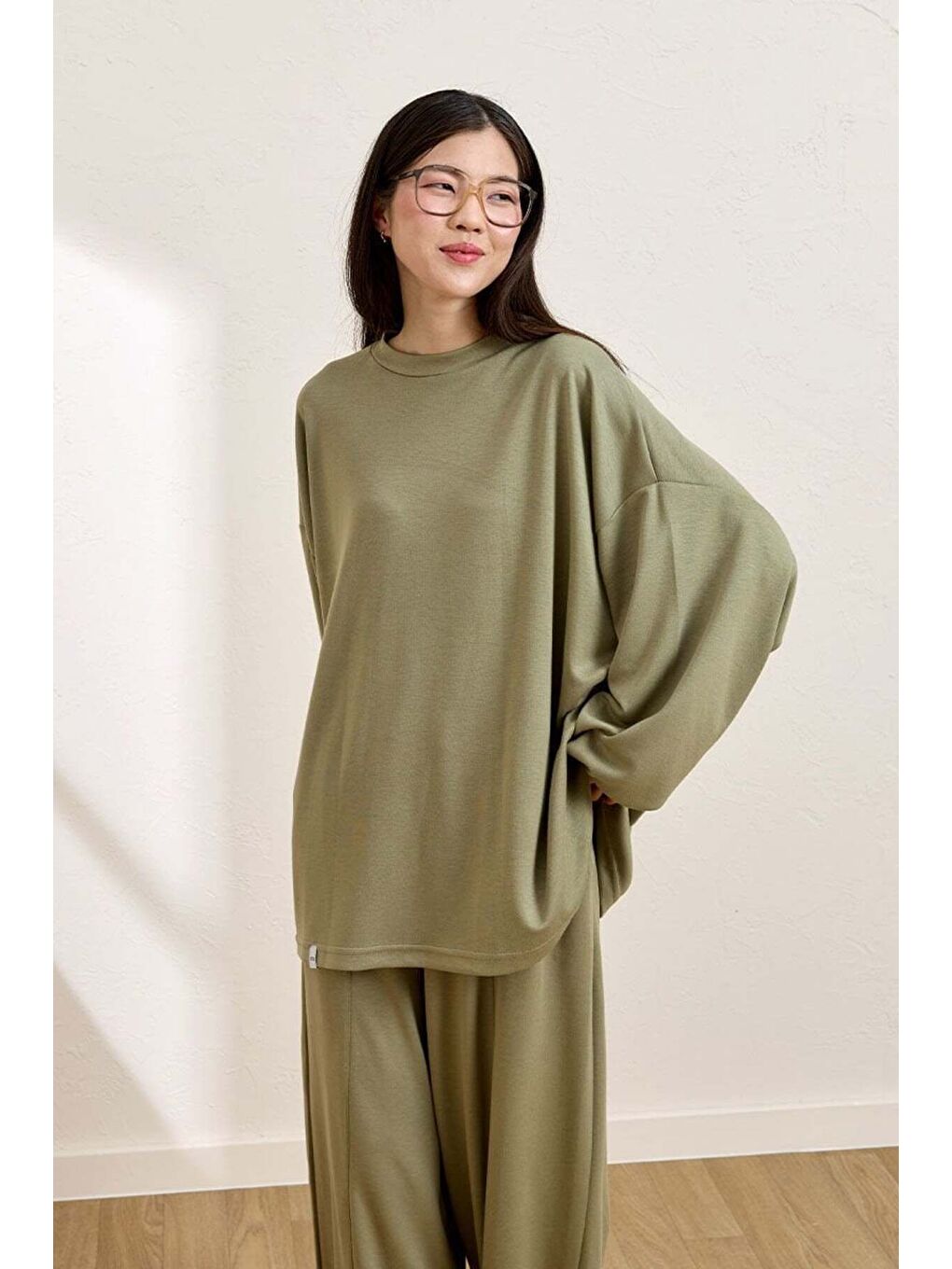 Yeşil Çağla Şalvar Takım-4