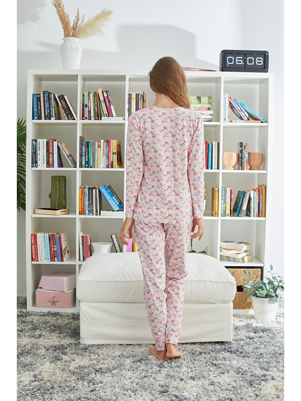 Karışık Pamuklu Elastanlı Örme Pijama Takım-2