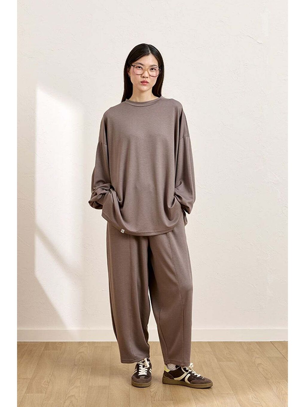 Bej Vizon Şalvar Takım-1