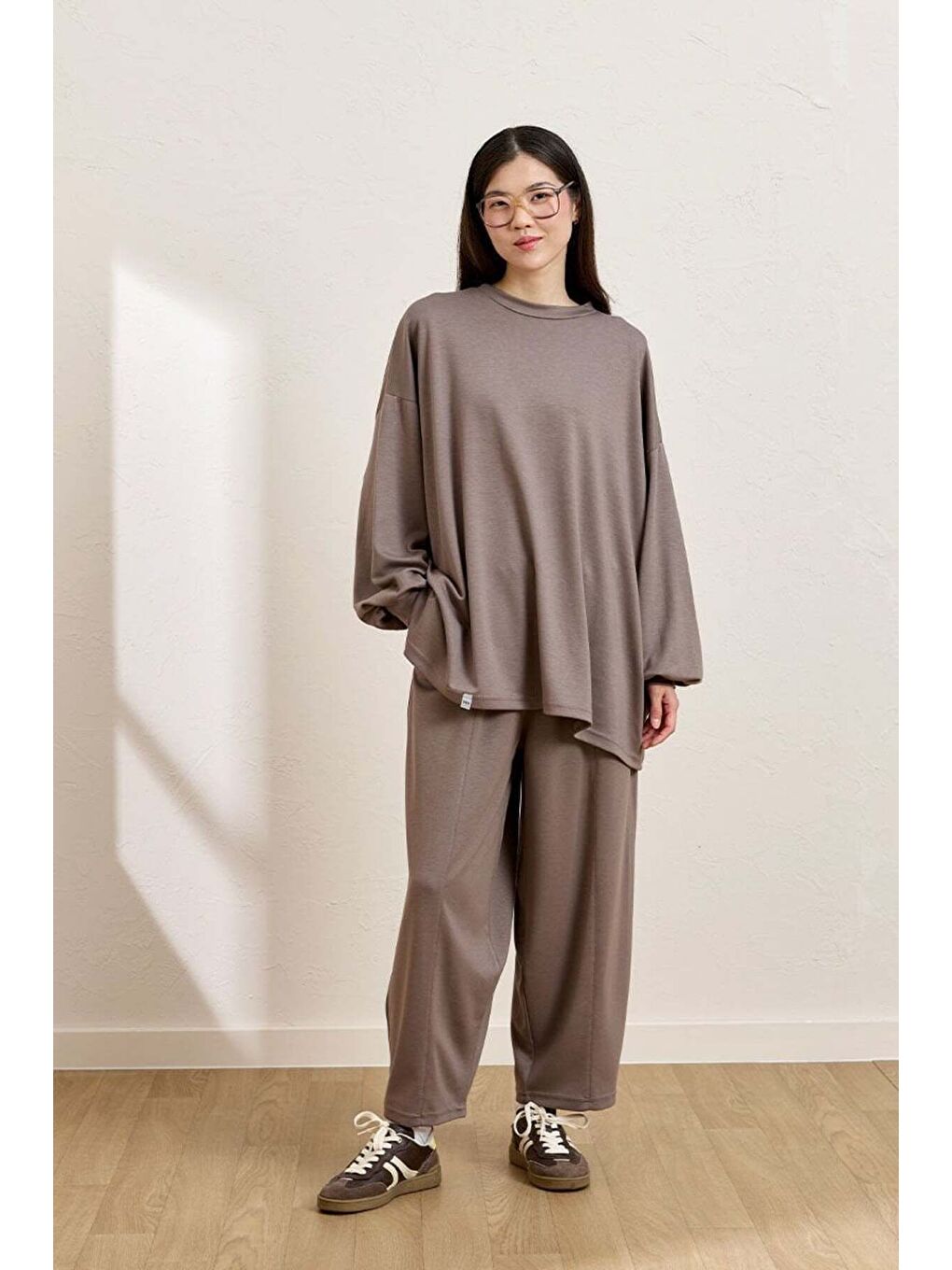 Bej Vizon Şalvar Takım-2