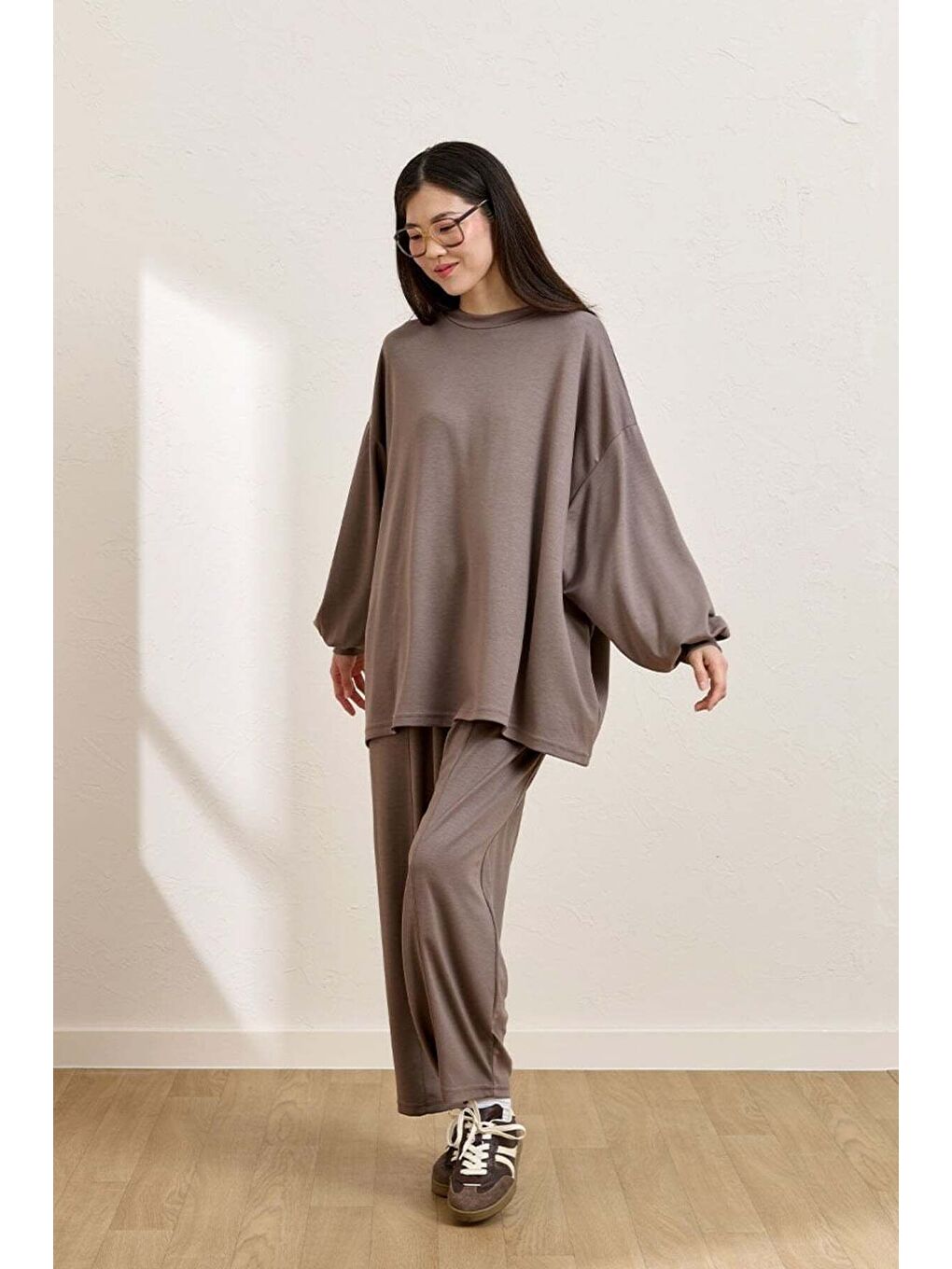 Bej Vizon Şalvar Takım-3