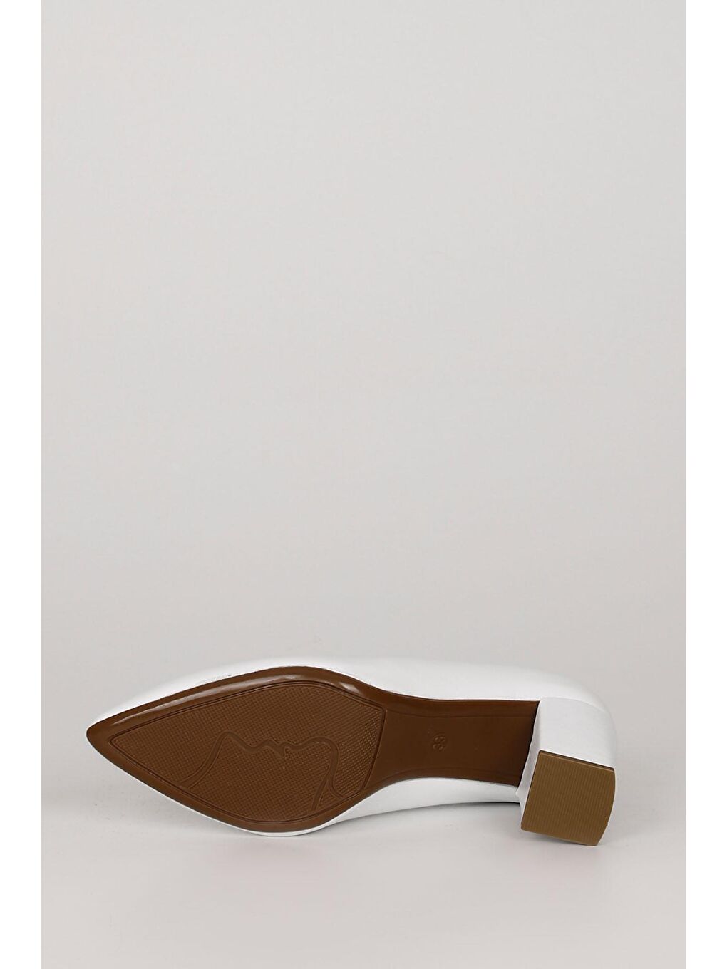 Beyaz BEYAZ  Hakiki Deri Sivri Burun Yüksek Kalın Topuklu Kadın Ayakkabı 24171-6