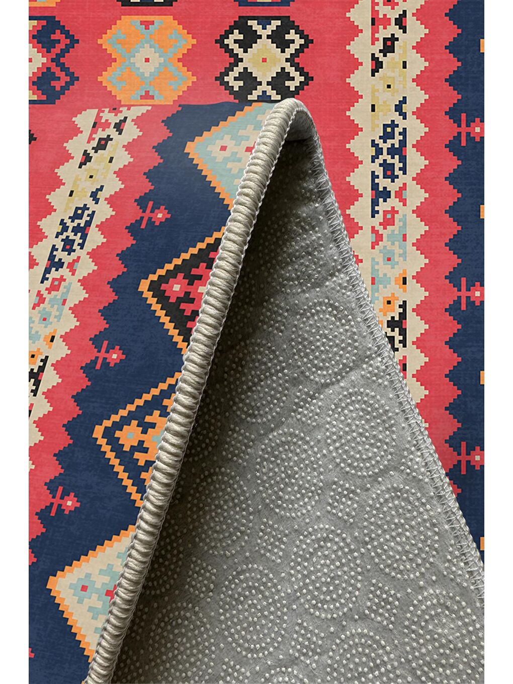 Pembe Özel Tasarım, Kaymaz Taban, İnce, Yıkanabilir, Modern Halı WOOKECE1462 80x150-5