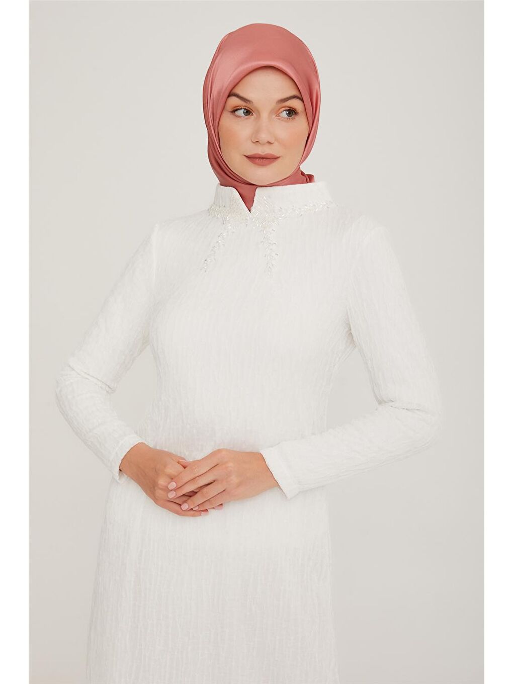 Ekru Elbise 22K9422-2