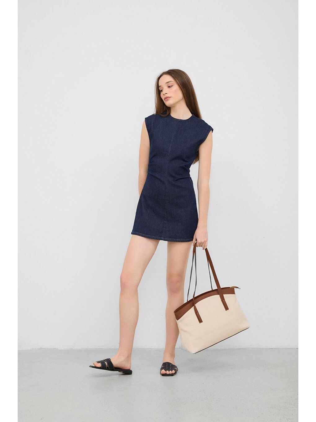 Kahverengi Citta Kanvas Tote Bag Taba-3