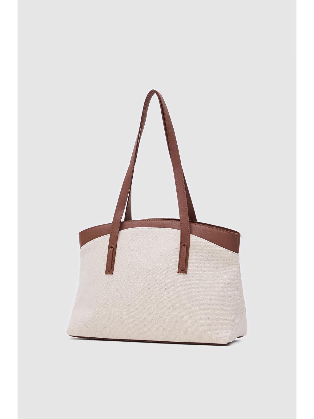 Kahverengi Citta Kanvas Tote Bag Taba-4