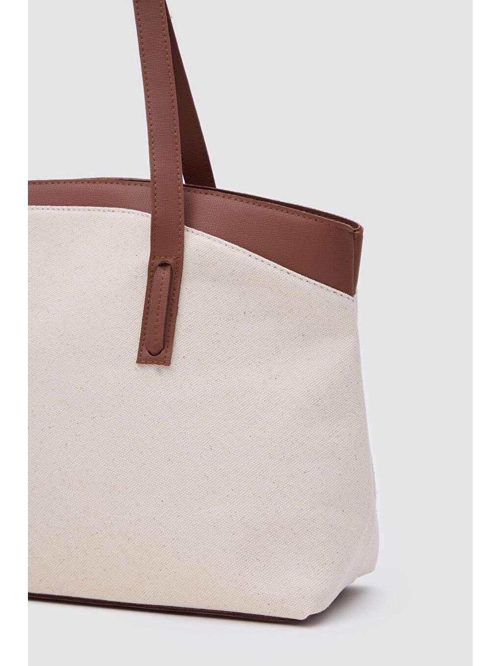 Kahverengi Citta Kanvas Tote Bag Taba-6