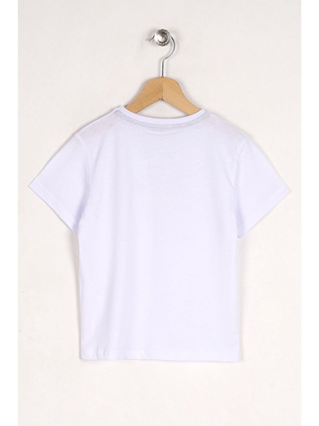 Bisiklet Yaka Baskılı Beyaz Renk Erkek Çocuk Tshirt-3