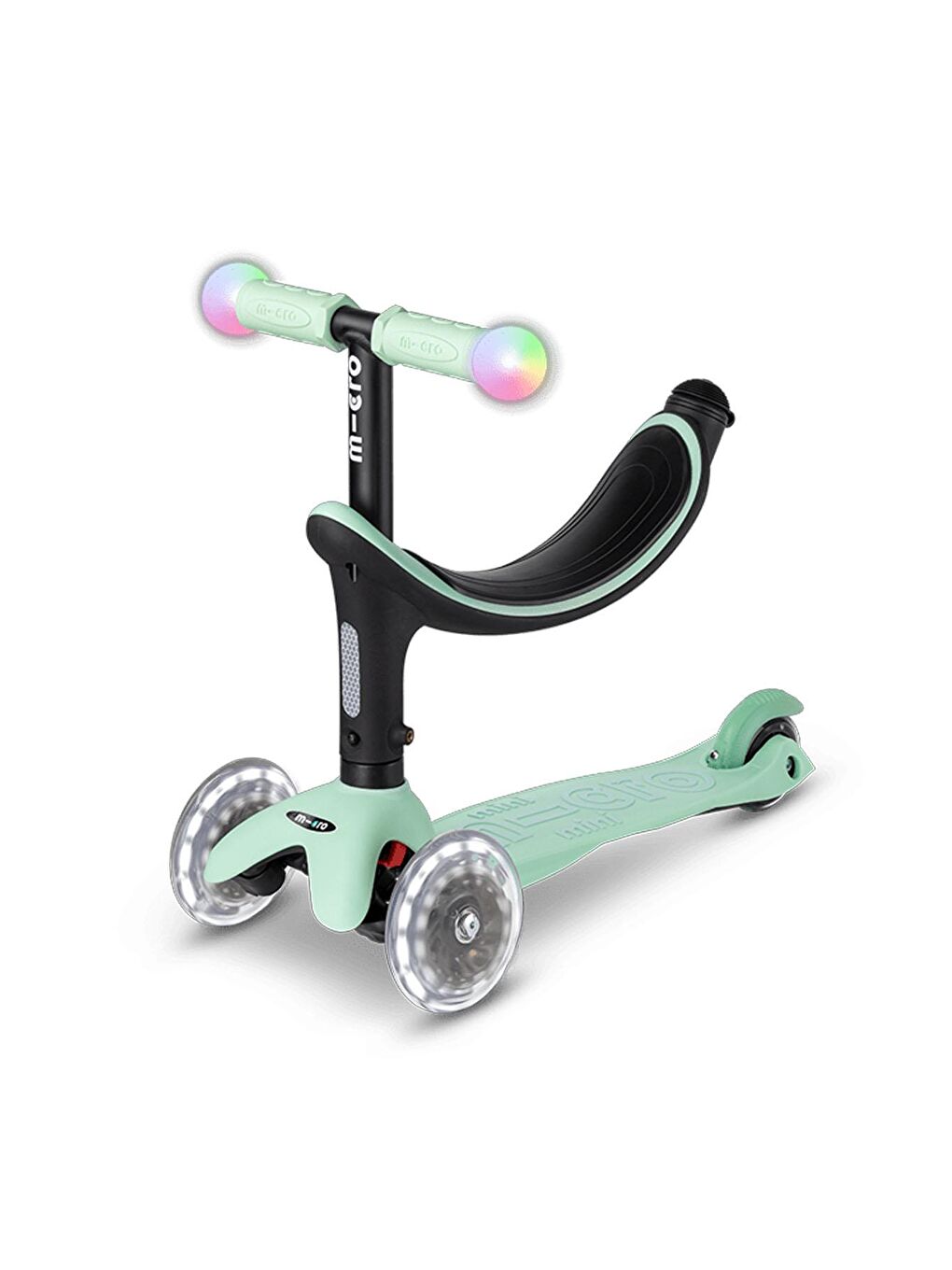 Micro Nane Yeşili Mini2Grow Deluxe Magic 3 Tekerlekli Scooter LED Mint - 1