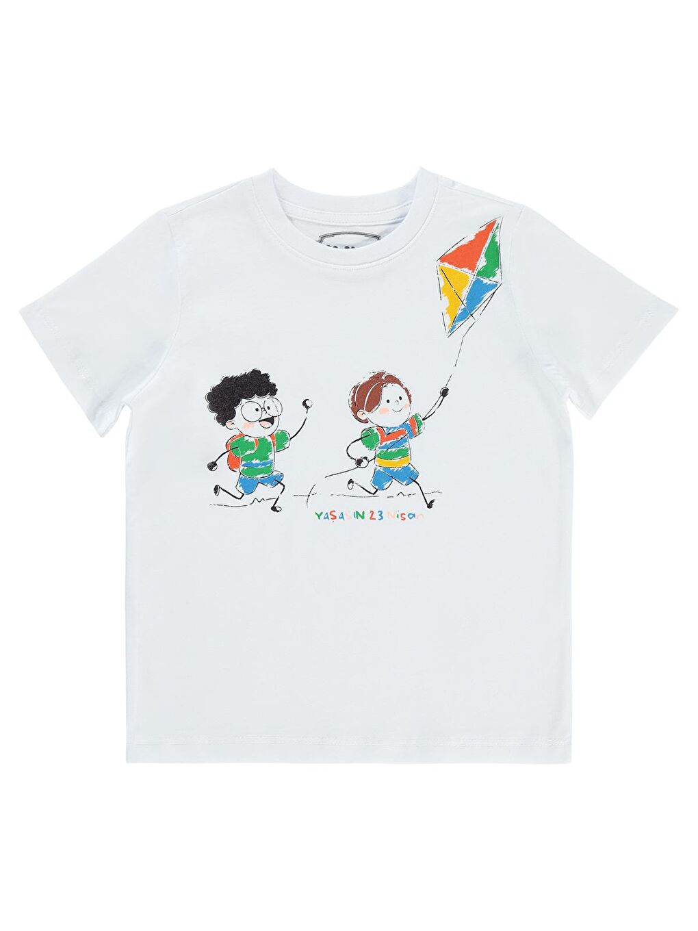 Boys Erkek Çocuk Tişört 3-7 Yaş Beyaz-1