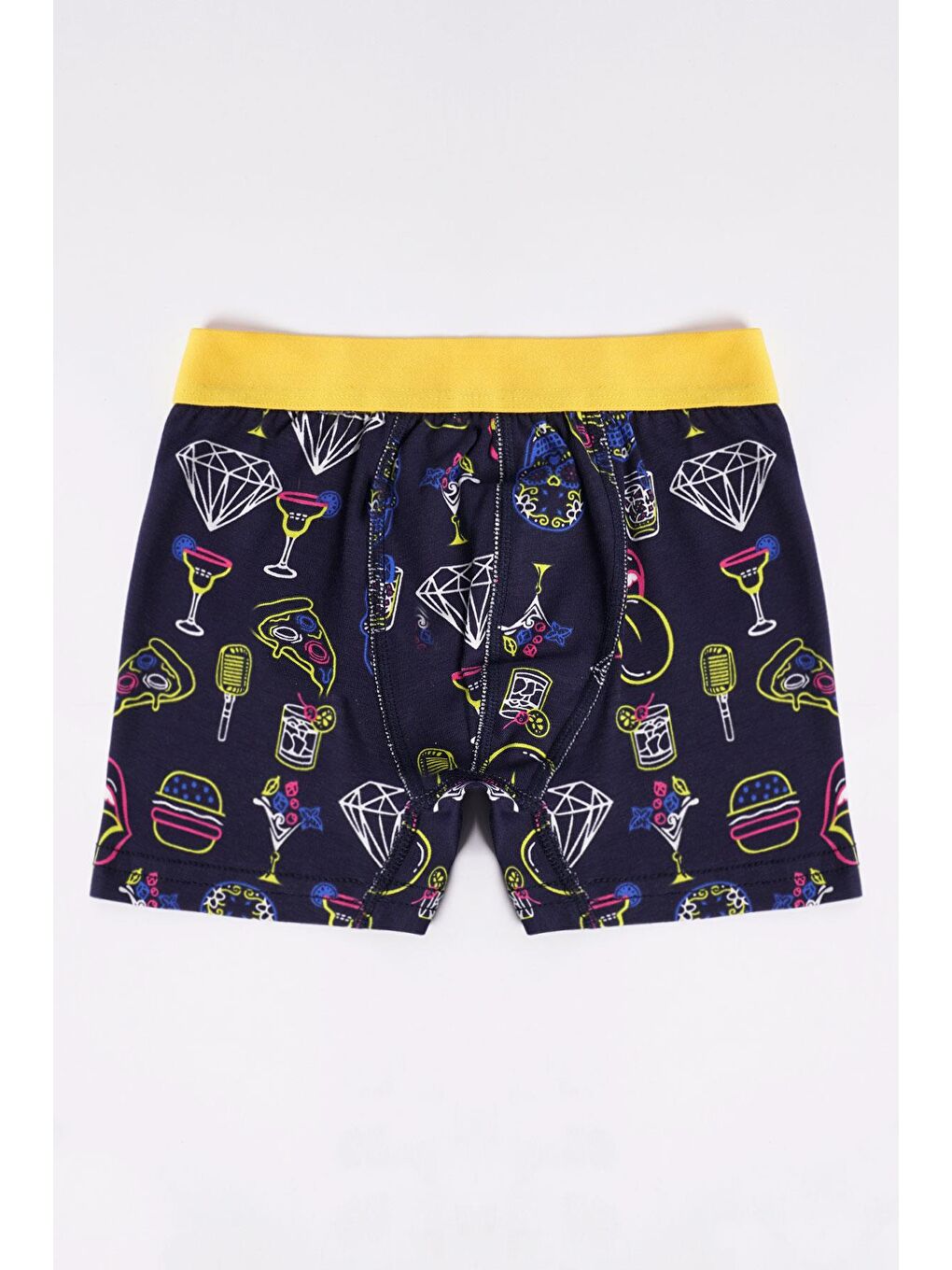 Baskılı Pamuk Siyah Renk Erkek Çocuk Boxer