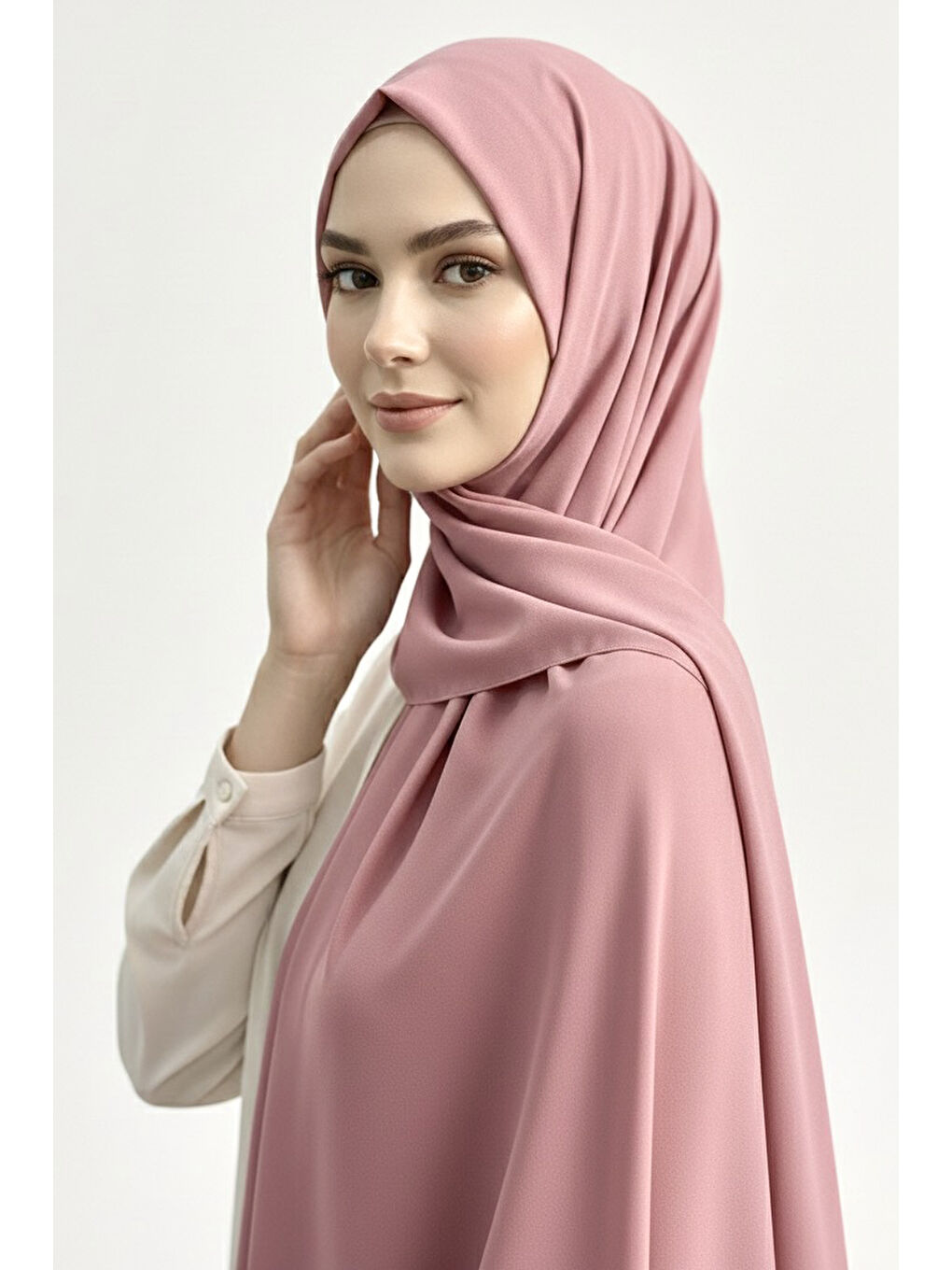 Pembe Şal Pudra - 28043-PUDRA-1