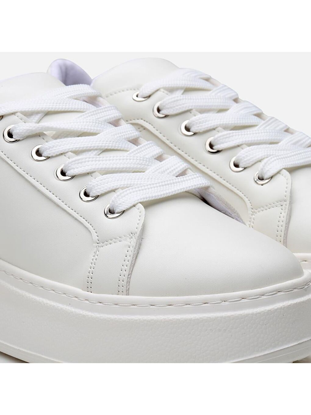 Beyaz Kadın Günlük Ayakkabı-5