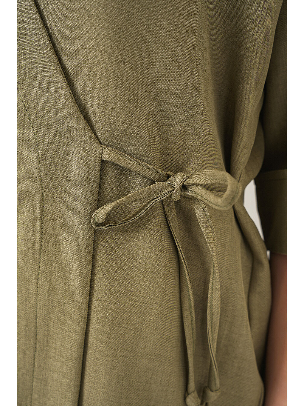 Yeşil Kadın Önü Bağlamalı Alt Üst Takım 6745 - Çağla-4