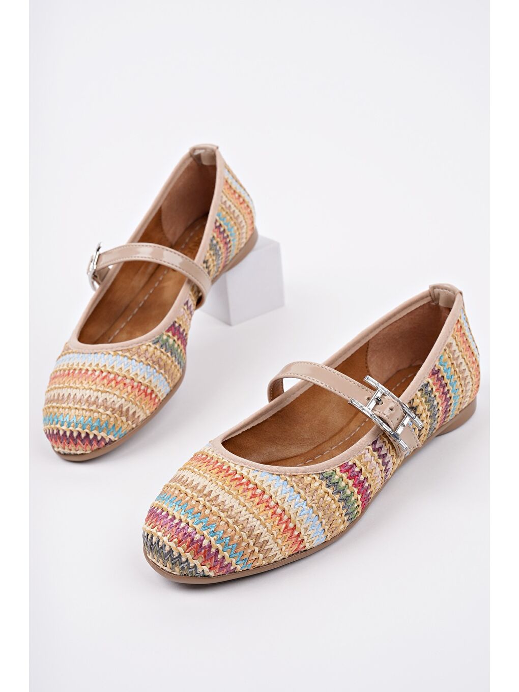 Yeşil KAİF Tek Bantlı Kadın Günlük Hasır Babet