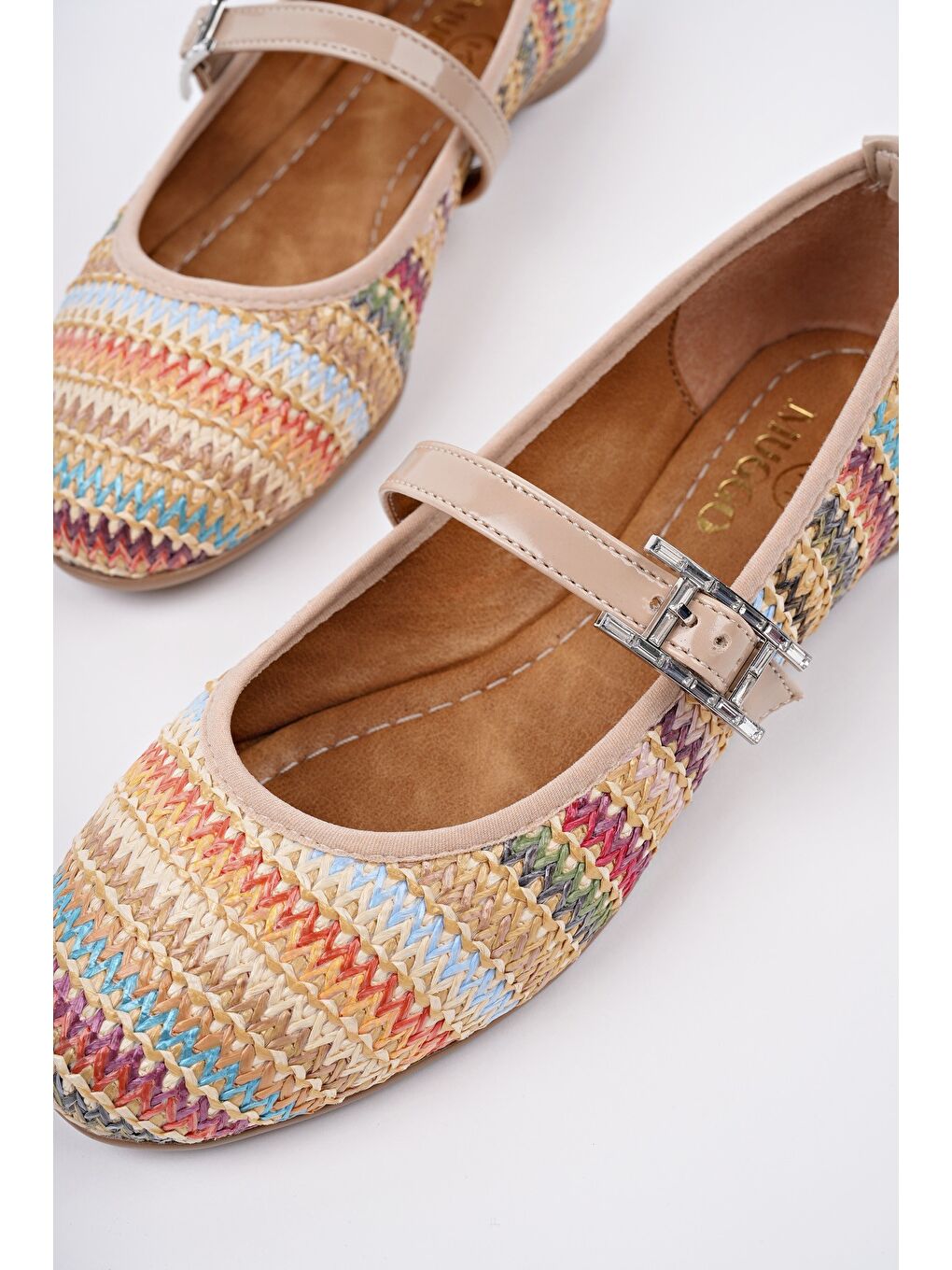 Yeşil KAİF Tek Bantlı Kadın Günlük Hasır Babet-2