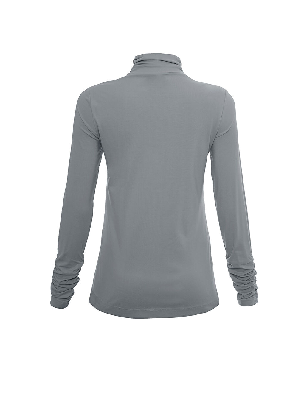 Gri Büzgü Detaylı Bluz-2