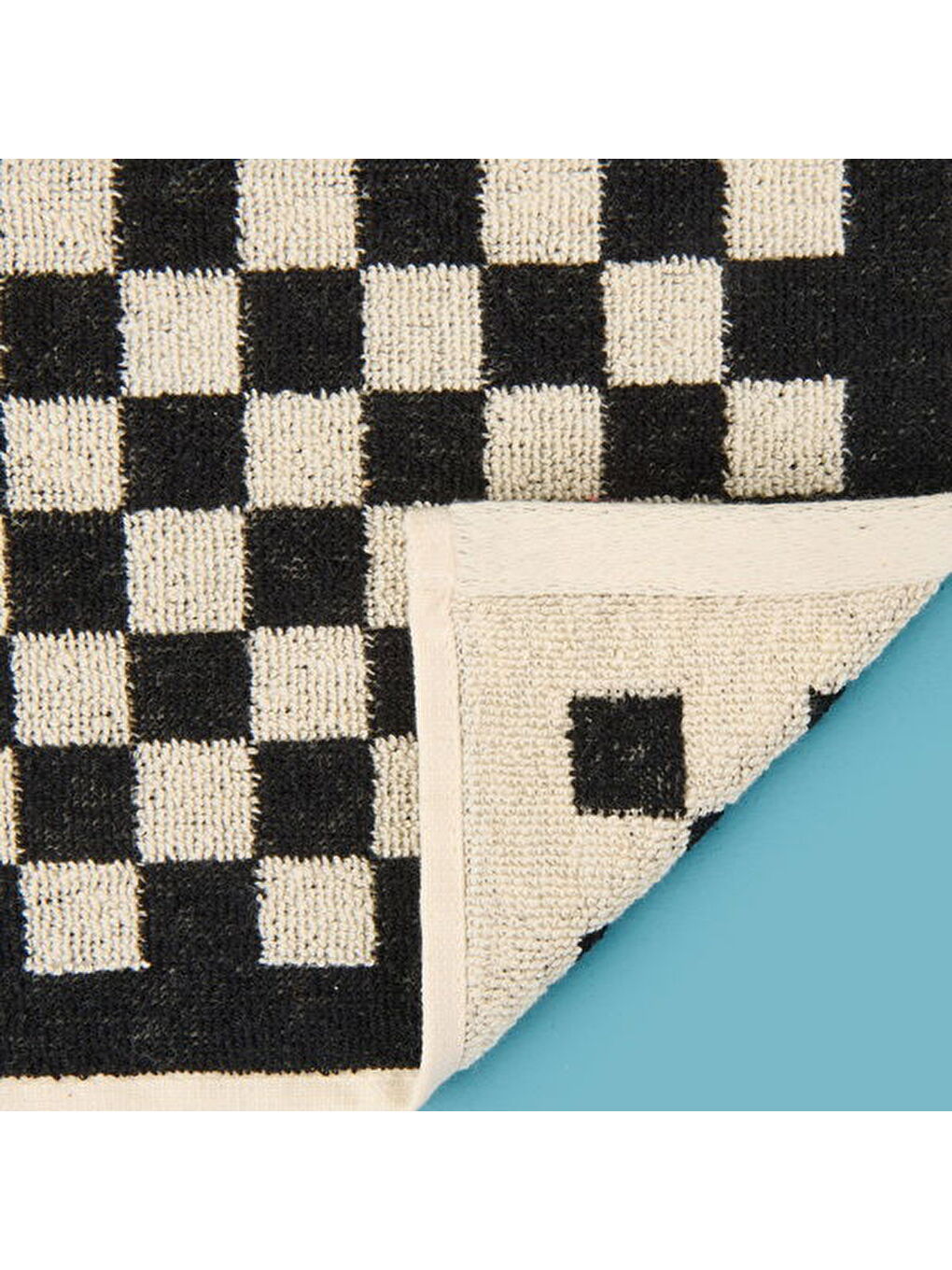 Lila Soft Elena 2'li Havlu Seti - Ekru / Siyah - 30x30 cm-2