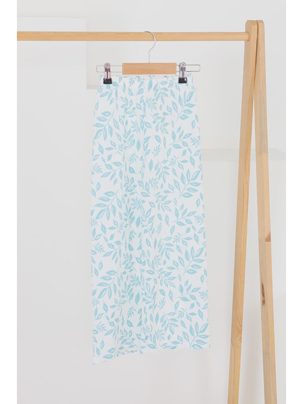 Yeşil Kız Çocuk Mint Çiçek Desenli Pantolon - 27499