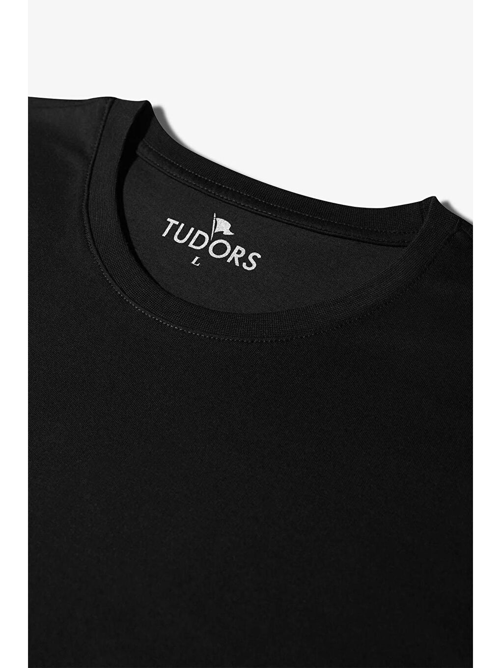 Unisex 3'Lü Paket Siyah-Beyaz-Bordo Rengi Slim Fit Dar Kesim %100 Pamuk Bisiklet Yaka Tişört-6