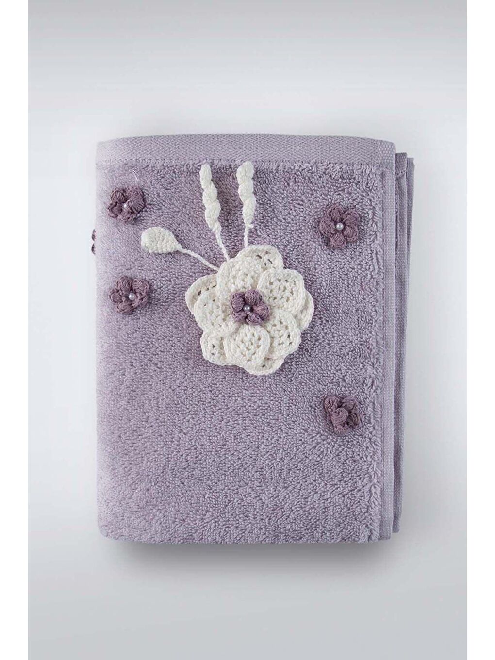 Lona %100 Pamuk Banyo Havlusu Lila 70x140