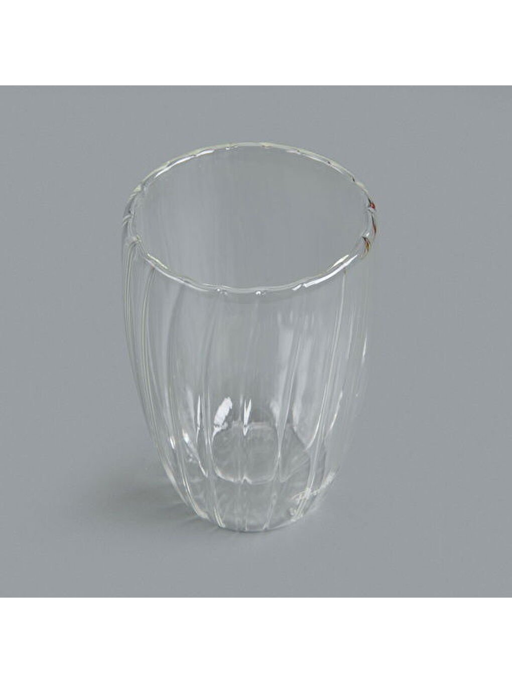 Renksiz Stripe Çift Cidarlı Bardak - Şeffaf - 450 ml-3