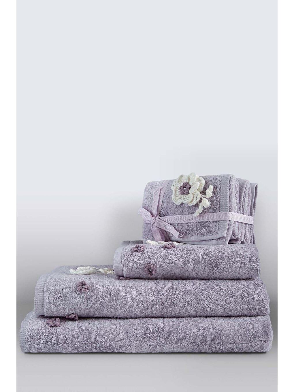 Lona %100 Pamuk Banyo Havlusu Lila 70x140-1