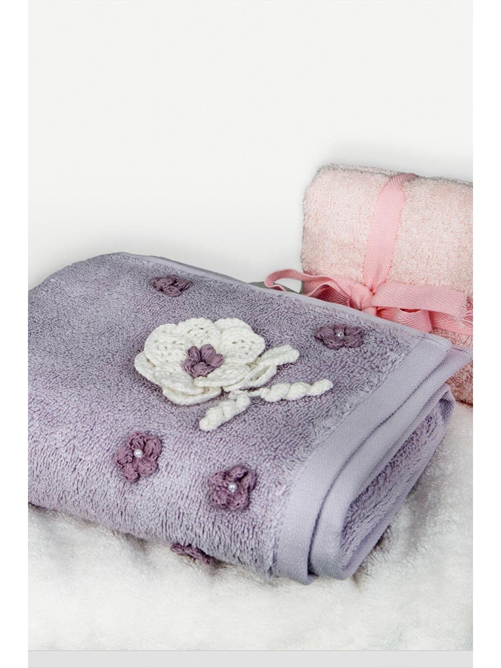 Lona %100 Pamuk Banyo Havlusu Lila 70x140-3