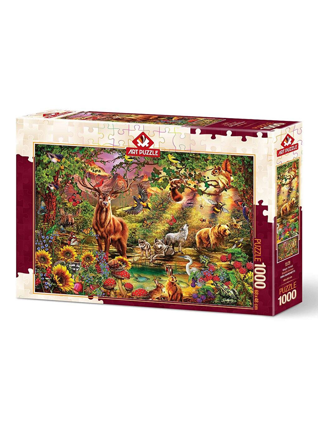 Art Puzzle Karışık 1000 Parça Puzzle Büyülü Orman - 1