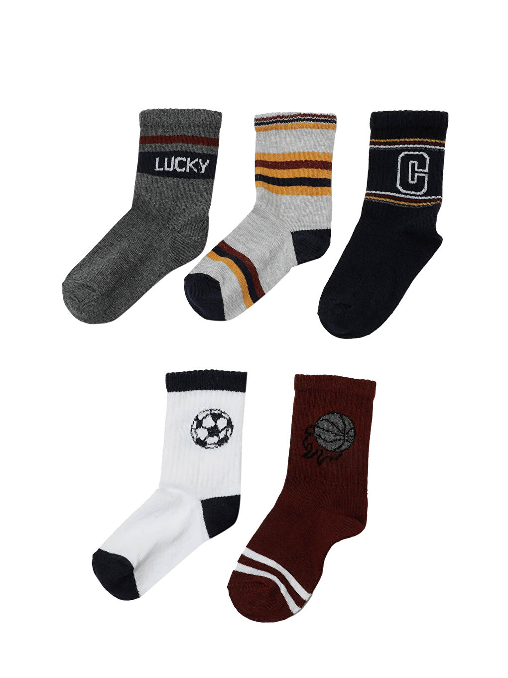 LUCKY 5 LI SKT-B 4PR Lacivert Erkek Çocuk Soket Çorap