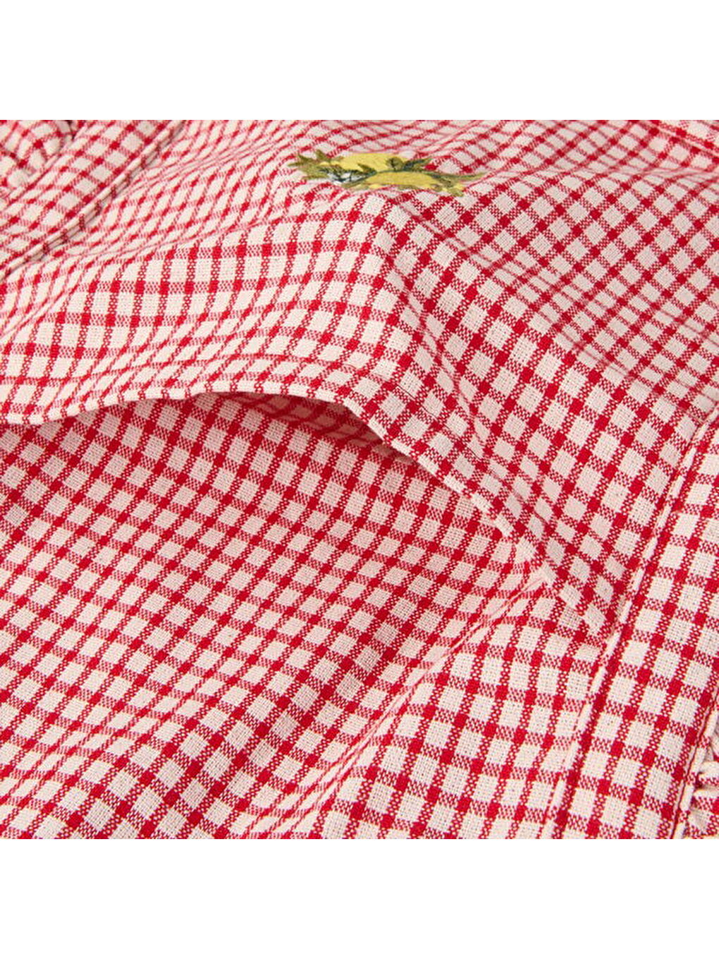 Soft Nakışlı Çanta - Kırmızı / Ekru - 35x40 cm-2