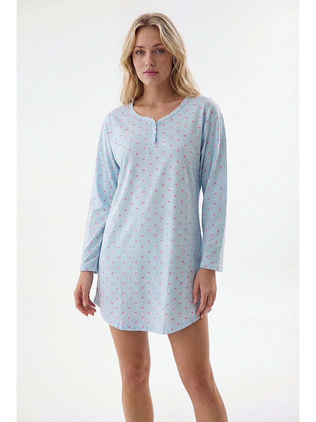 Mavi Hearts Gecelik-1