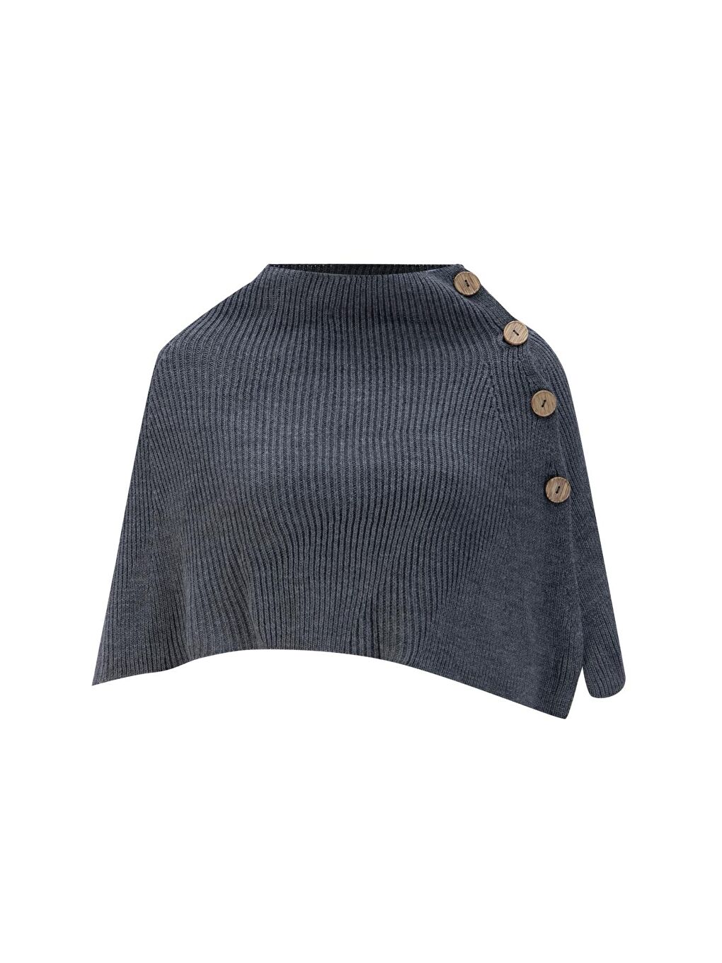ARMİNE Gri Triko Pelerin 24Kd4224 Antrasit - 4