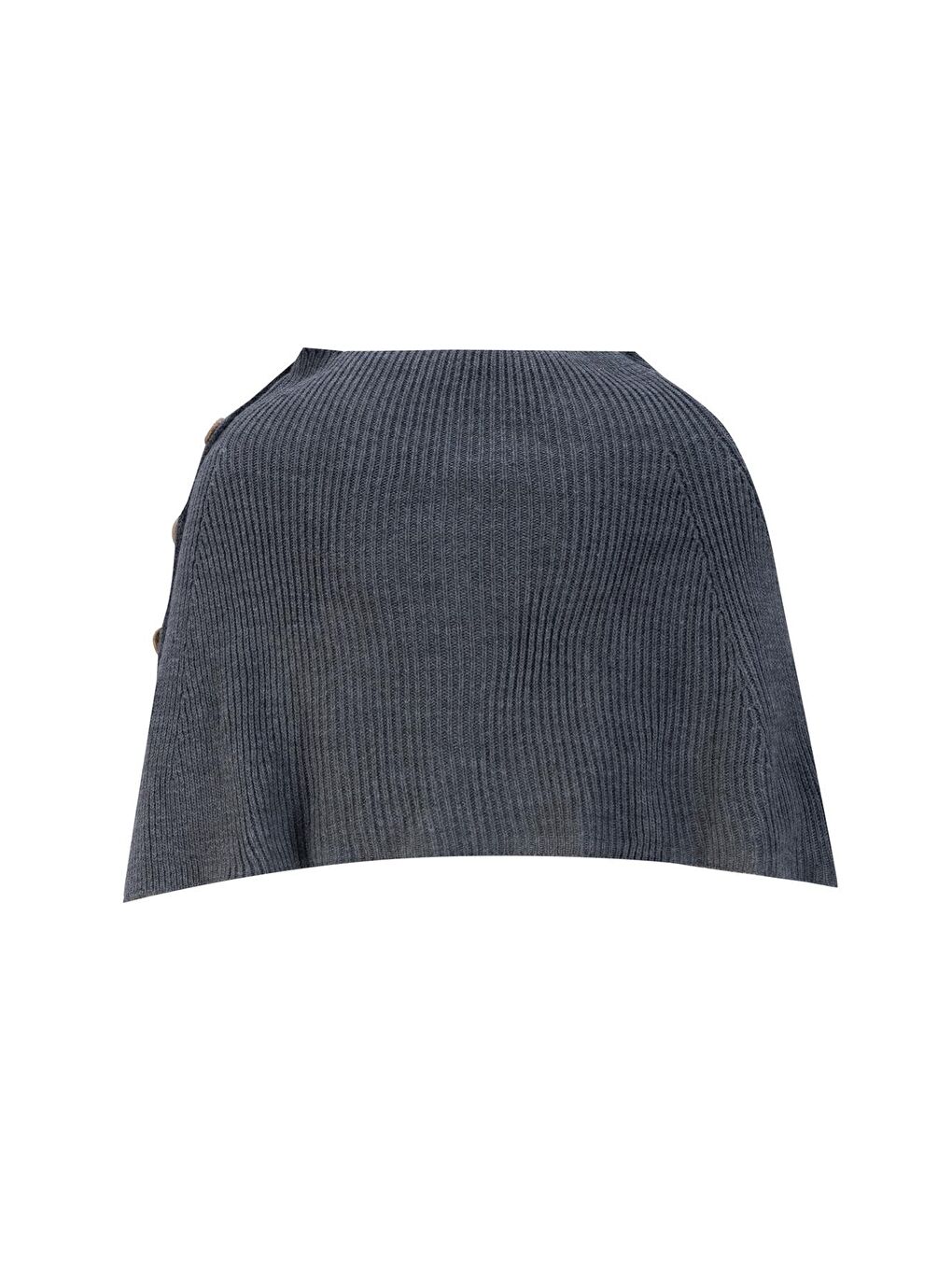 ARMİNE Gri Triko Pelerin 24Kd4224 Antrasit - 5