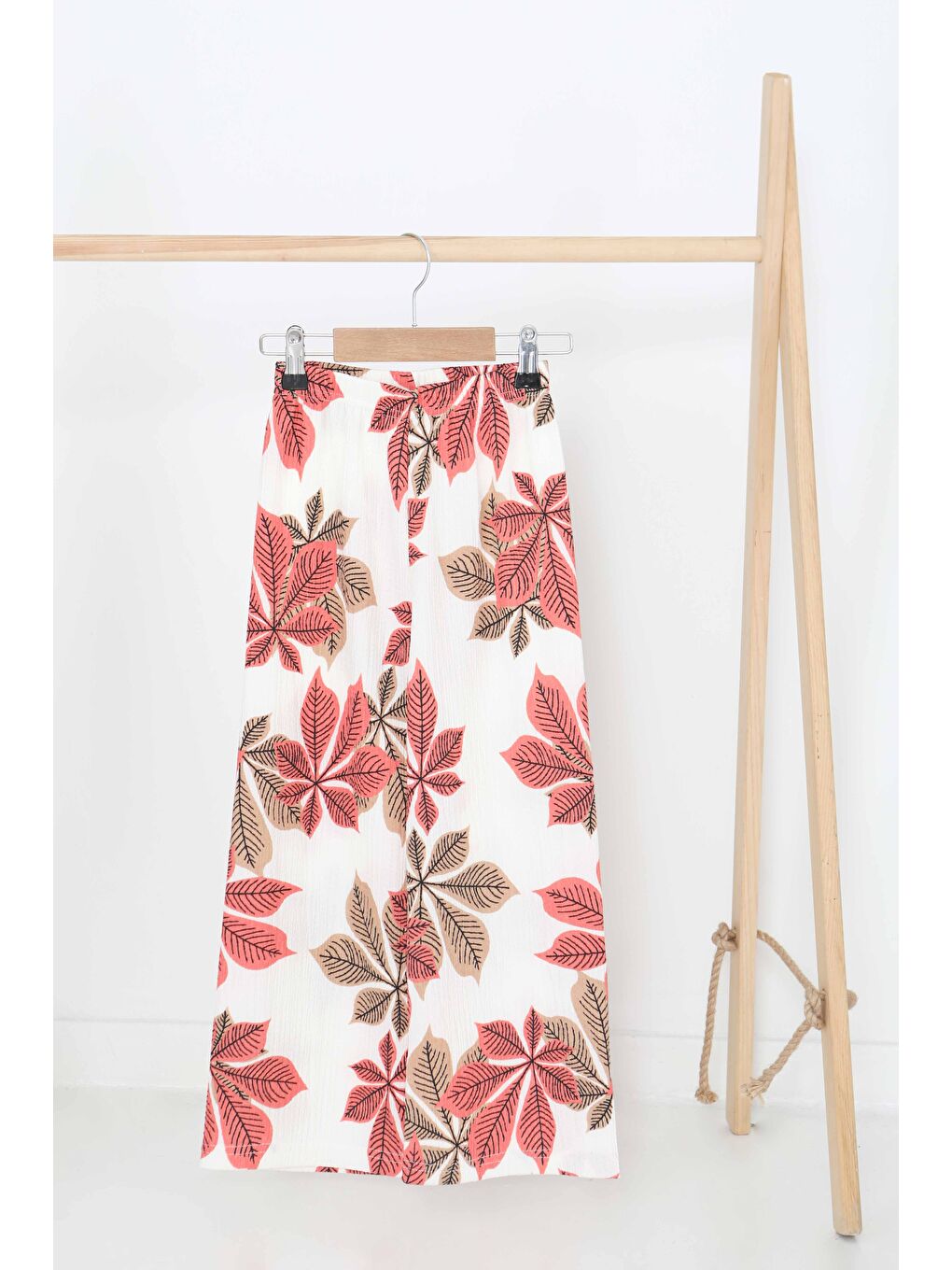 Kız Çocuk Pembe Desenli Pantolon - 27378