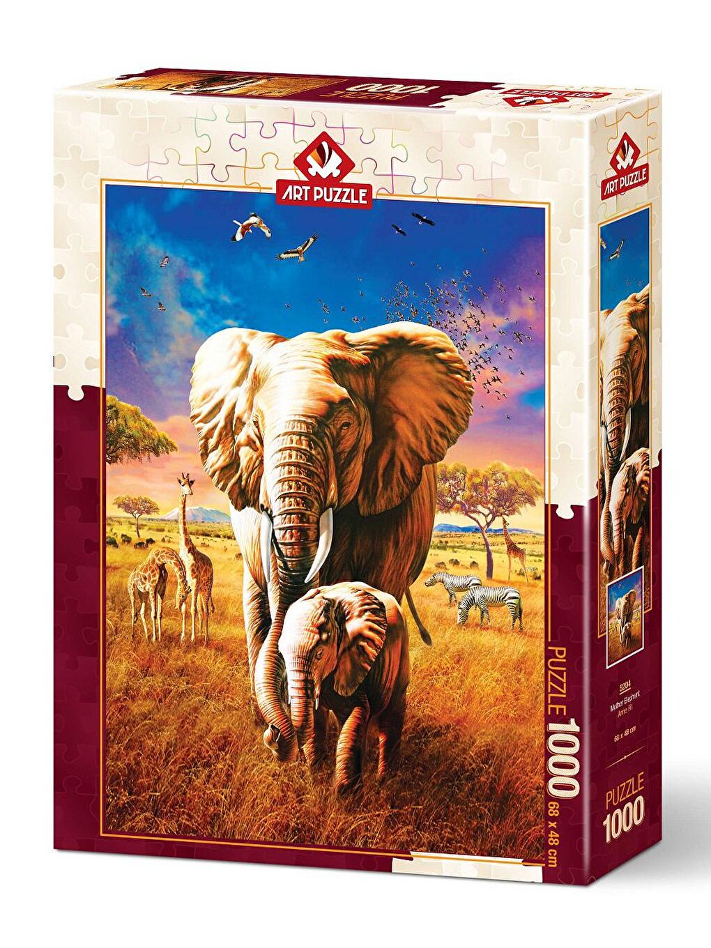 Art Puzzle Karışık 1000 Parça Puzzle Anne Fil - 1