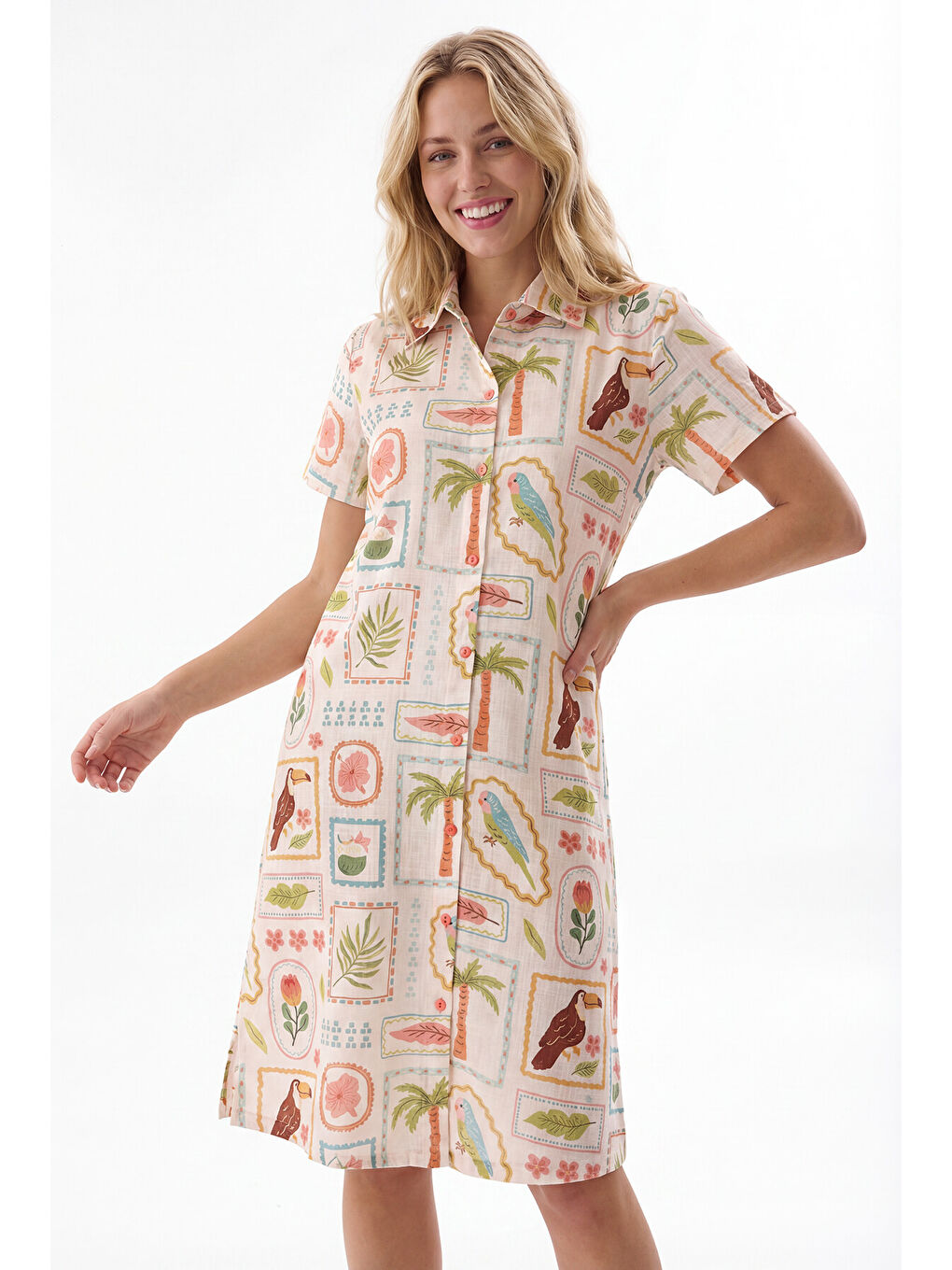 Sarı Seaside Gecelik-2