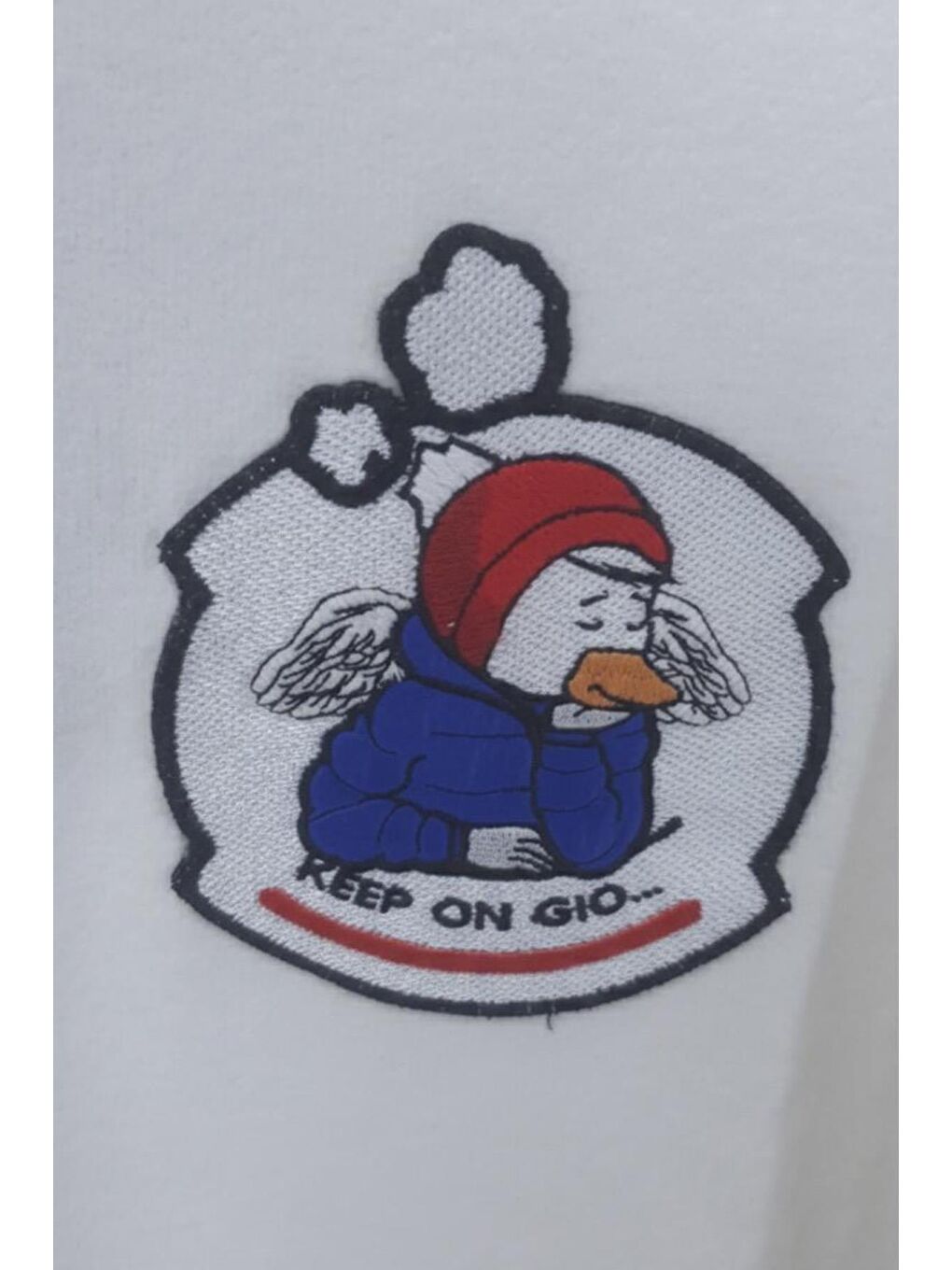 Giotelli Erkek Beyaz Normal Kesim Regular Fit Pamuklu Örme Kapüşonlu Sweatshirt-3